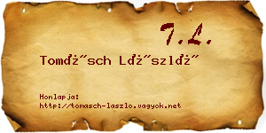 Tomásch László névjegykártya