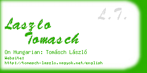 laszlo tomasch business card